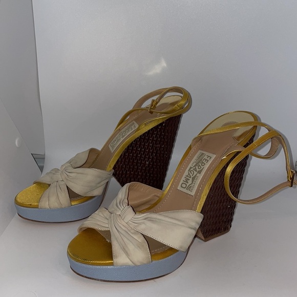 Salvatore Ferragamo wedge sandals size - 10 - Picture 3 of 12